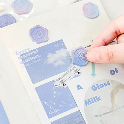 Pastel Wax Seal Sticker