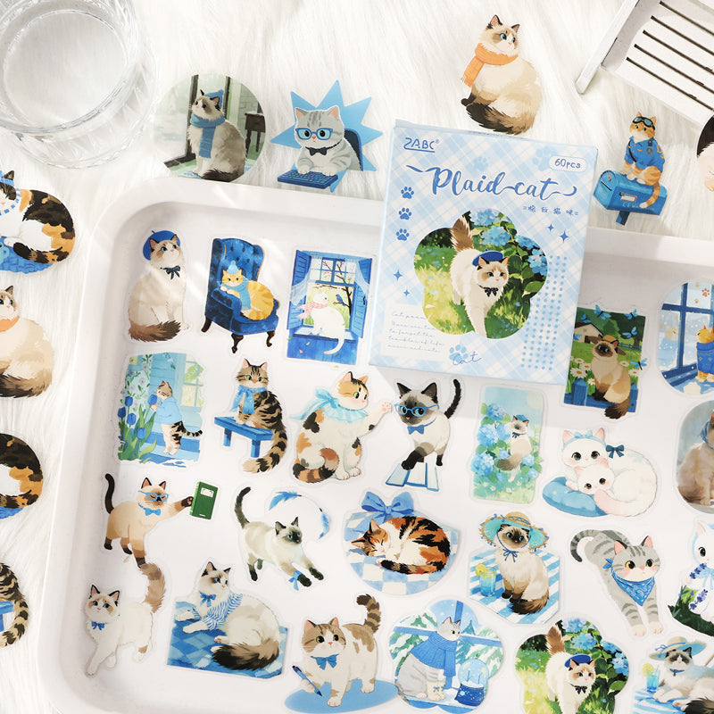 Cute Cat Sticker Box - 60 Pcs
