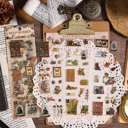 Vintage Material Journaling Sticker Sheet-3 Pcs