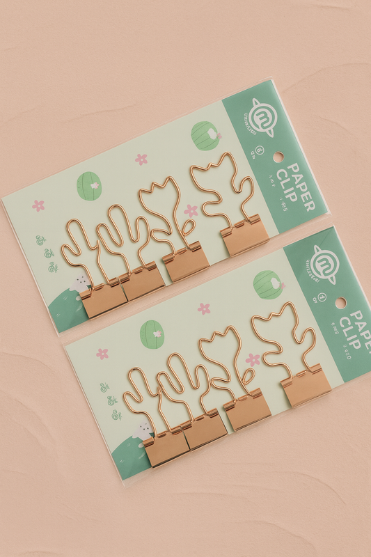 Kawaii cactus Paper Binders