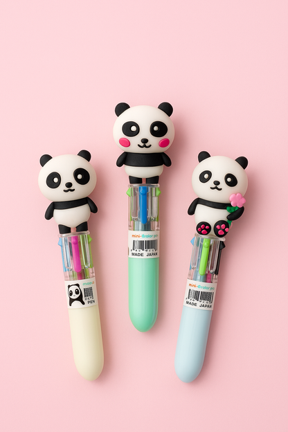 4 In 1 Mini Multi Color Panda Pen