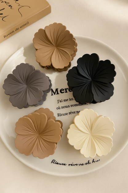 Orchid flower korean hair claw