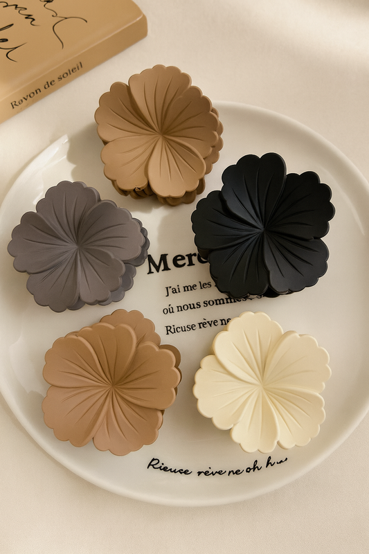 Orchid flower korean hair claw