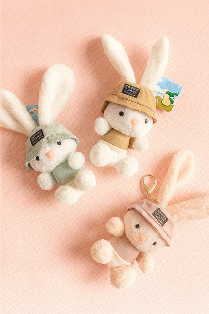 Kawaii bunny plushy keychain