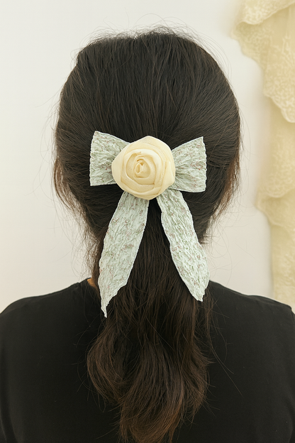 Flower rose korean hair pin