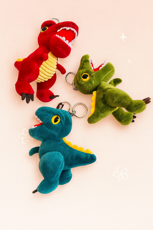 Dino plushy keychain