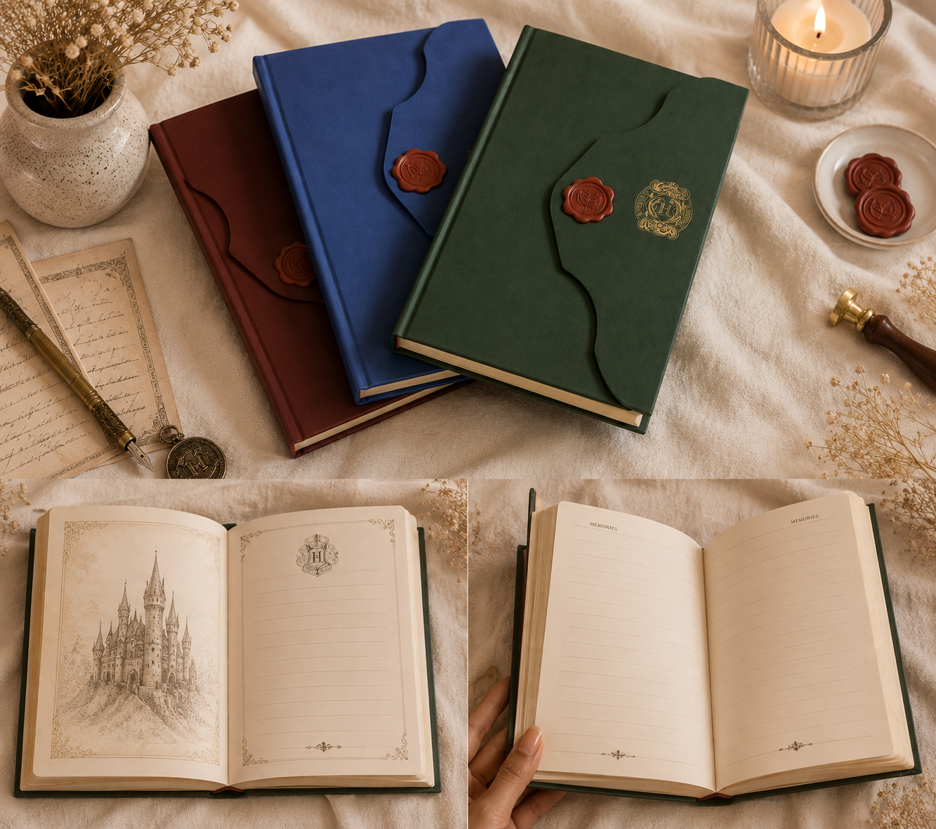 Wizard HP School Crest Journal Diary