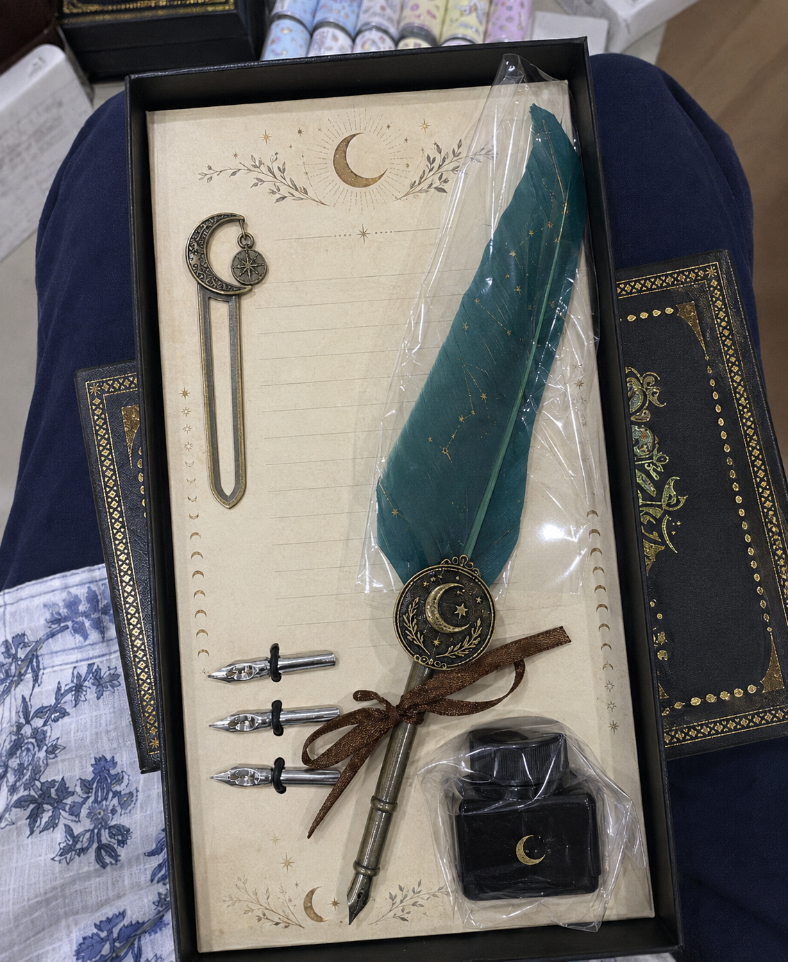 Wizard Feather Pen Set with Bookmark