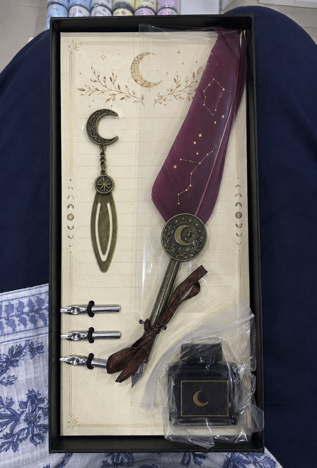 Wizard Feather Pen Set with Bookmark