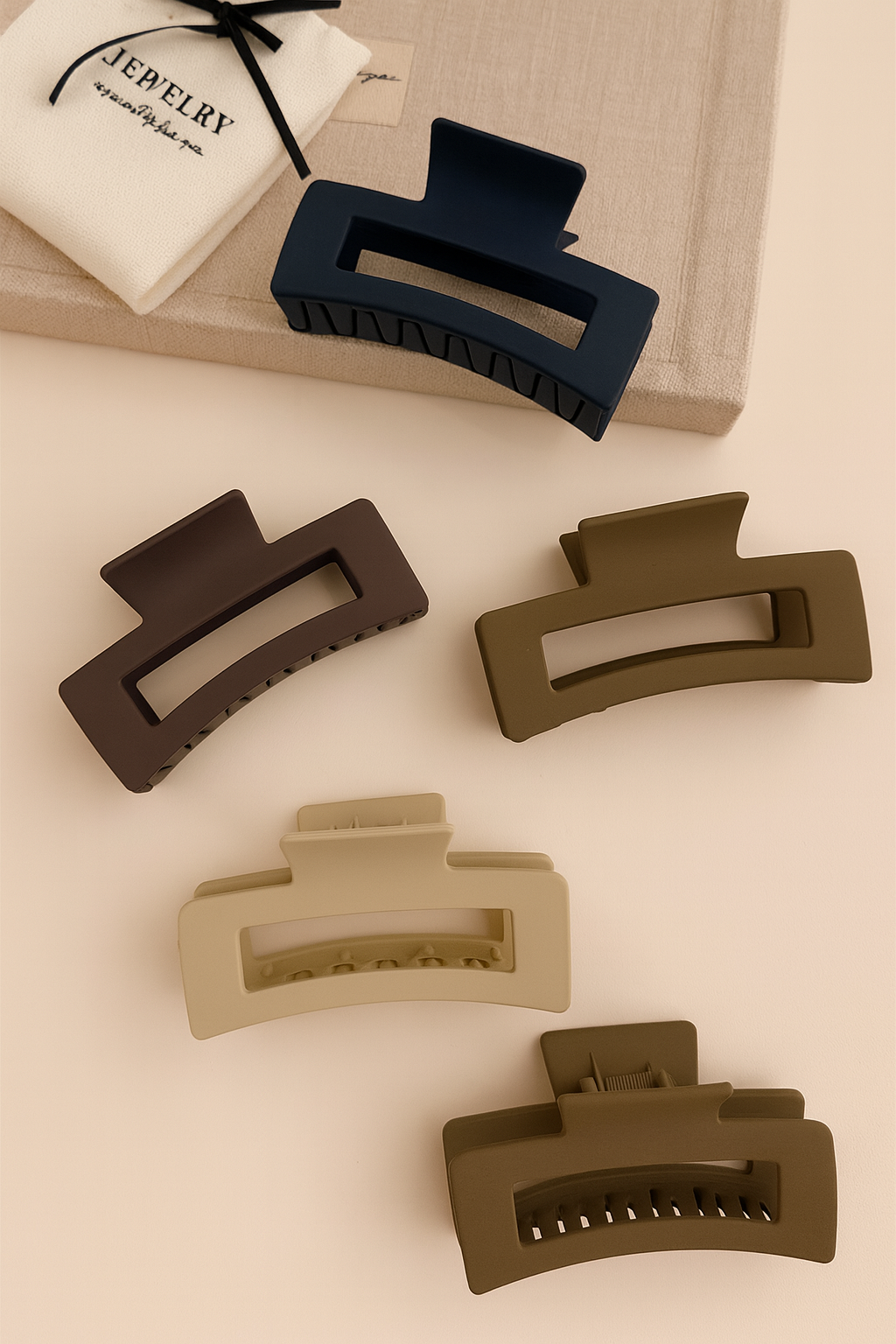 Matte Rectangle Hair Clip