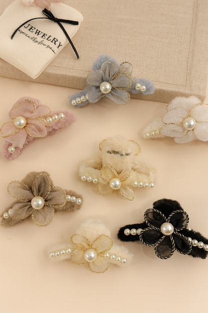 Flower Pearl Korean Luxury Clip