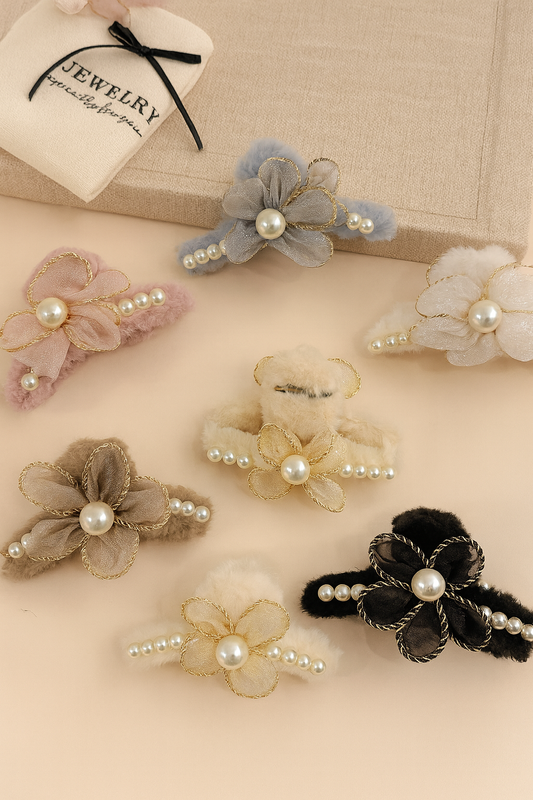 Flower Pearl Korean Luxury Clip