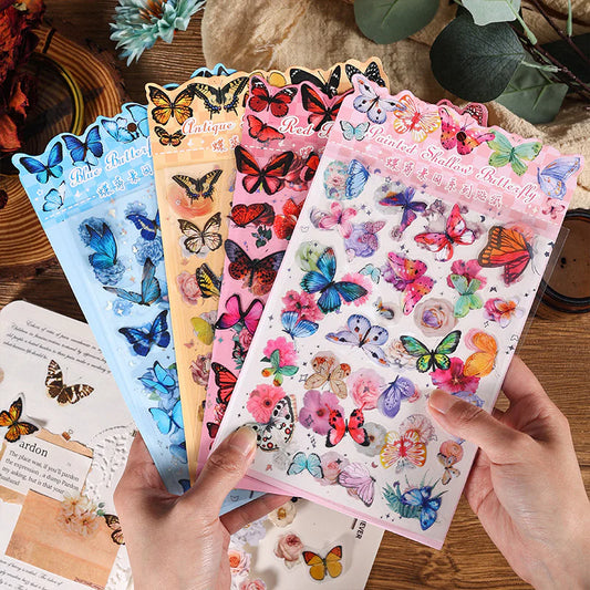 Vintage Butterfly Sticker - 10 Sheets