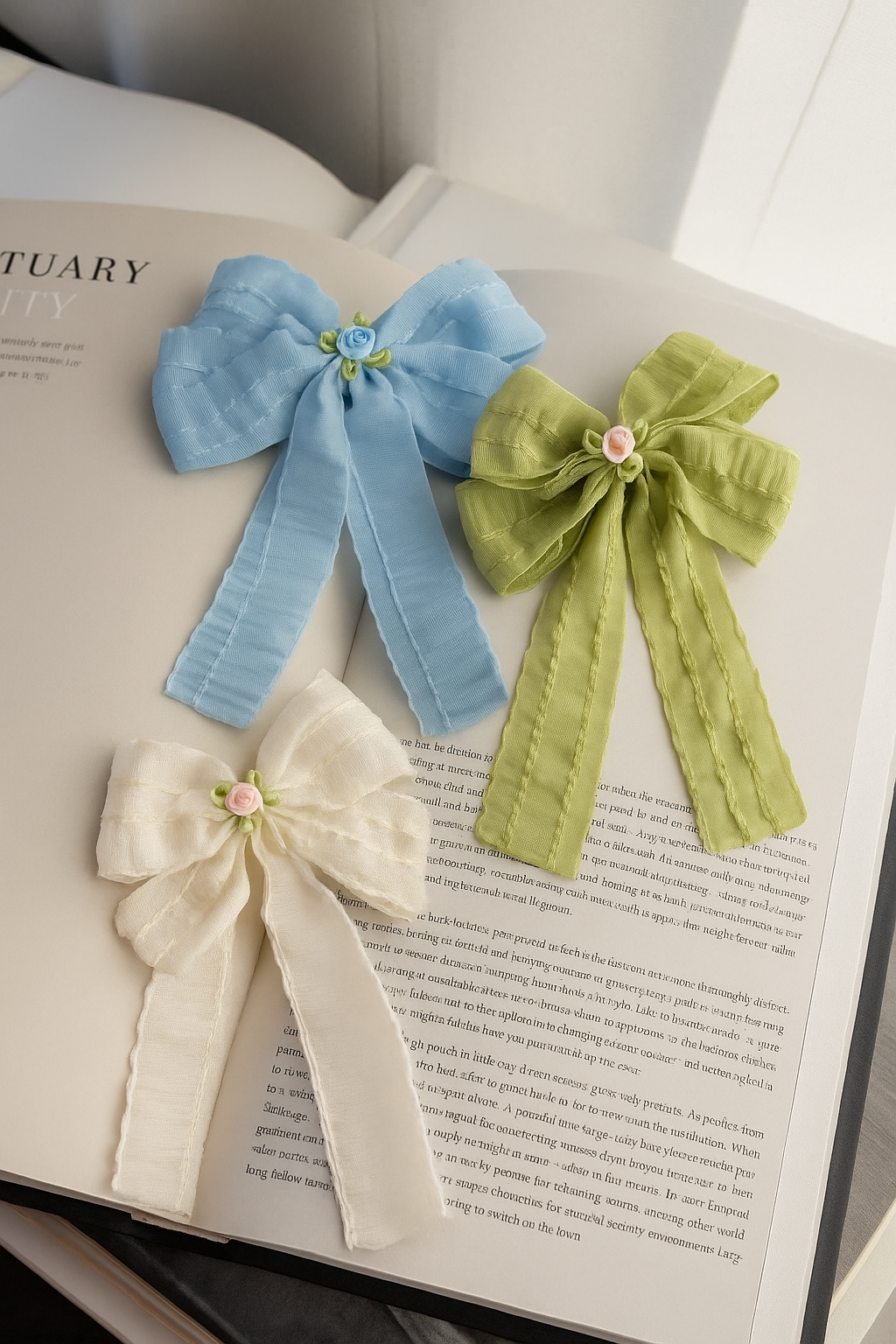 Korean Rose Bead Flower Hair Pin