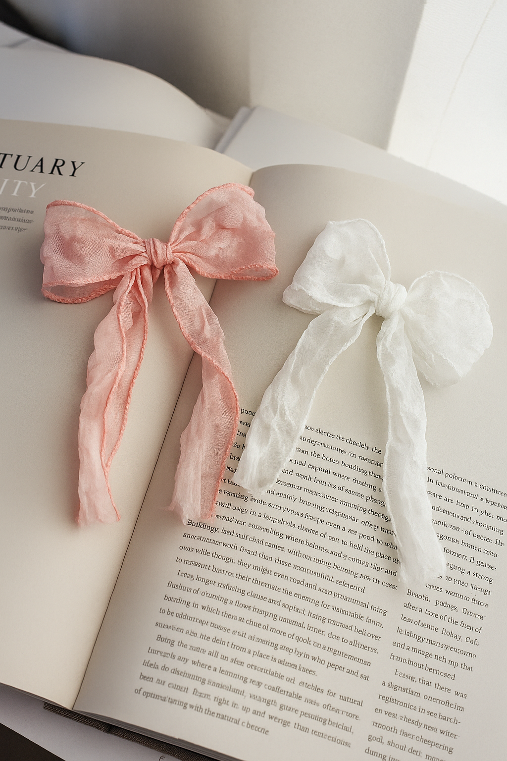 Texture Lace Korean Premium Hair Bow Pin