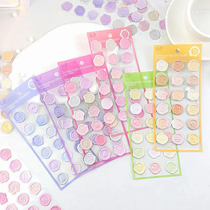 Pastel Wax Seal Sticker
