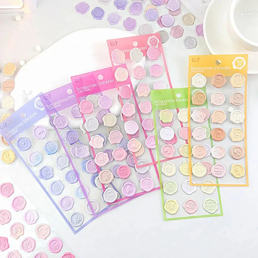 Pastel Wax Seal Sticker