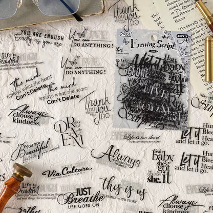 Message and Letters Journaling Sticker-40 Pcs