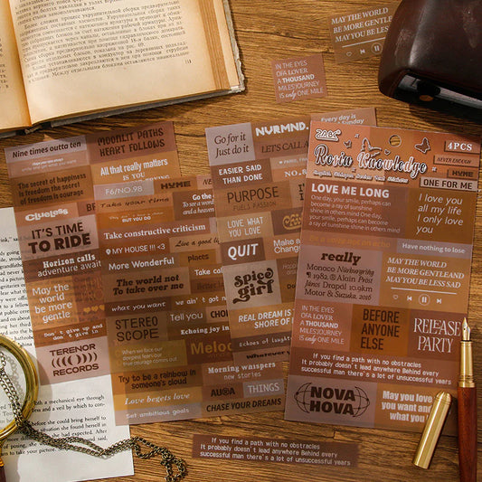 Message Journal Sticker - 4 Sheets