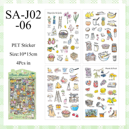 Vintage Materilistic things Sticker Sheet - 4 Pcs