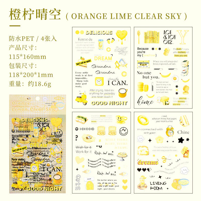 Message & Items Sticker Sheet - 4 Pcs