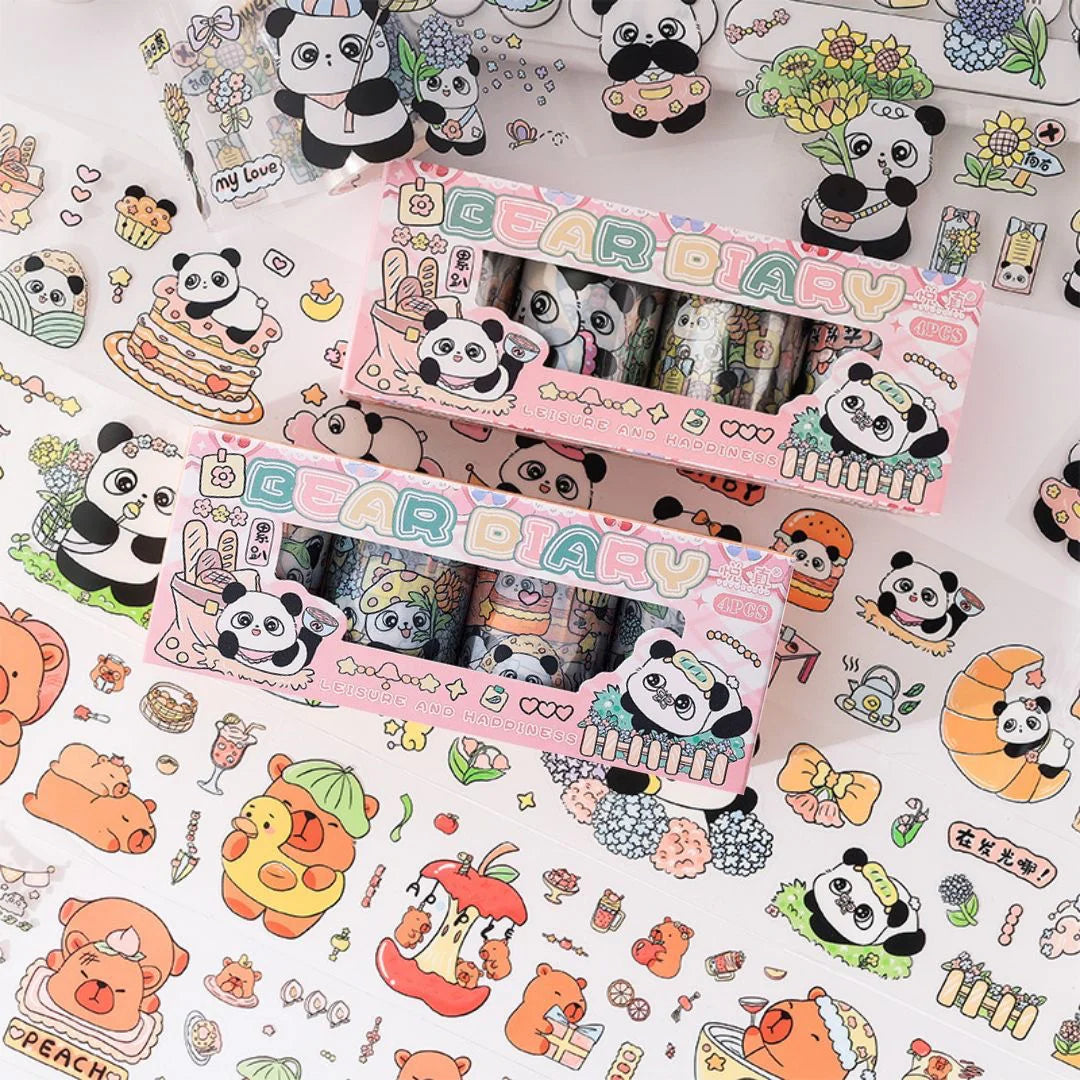 Panda Theme Sticker Roll - Set 4