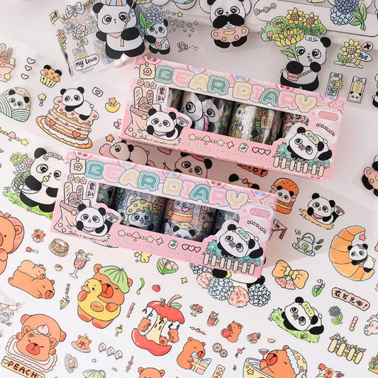 Panda Theme Sticker Roll - Set 4