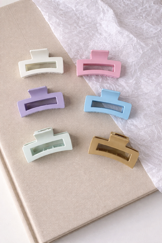 Rectangle Pastel Claw Clip Medium