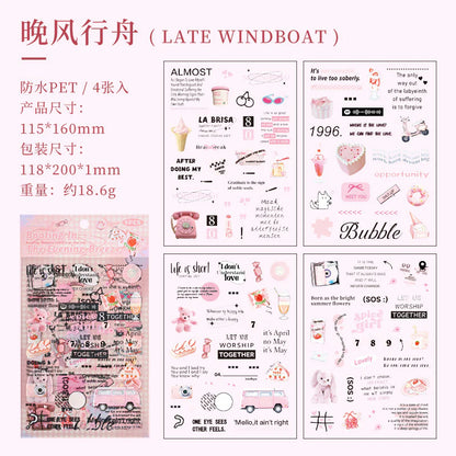 Message & Items Sticker Sheet - 4 Pcs