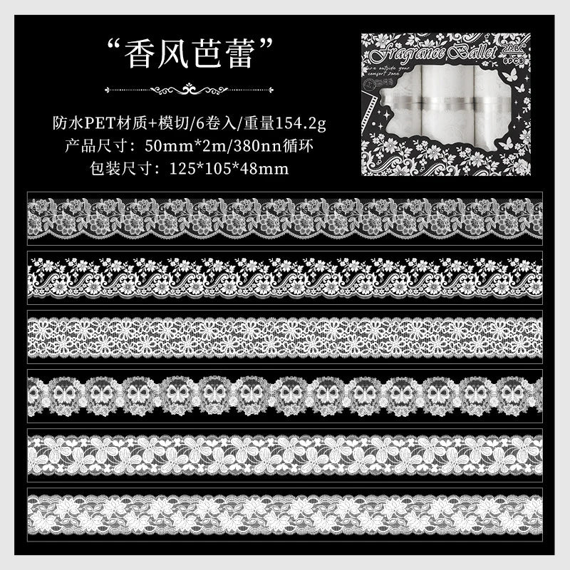 Lace Melody Sticker Roll Set (6 pcs)