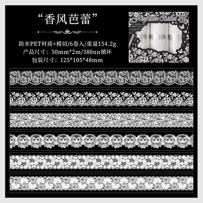 Lace Melody Sticker Roll Set (6 pcs)