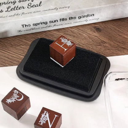 Floral Alphabet Wooden Stamp Set ( A to Z )