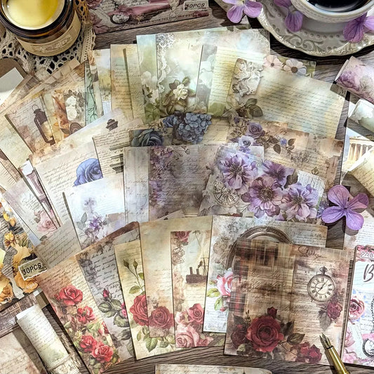 Flower Message Journaling Paper Book - 30 Pcs