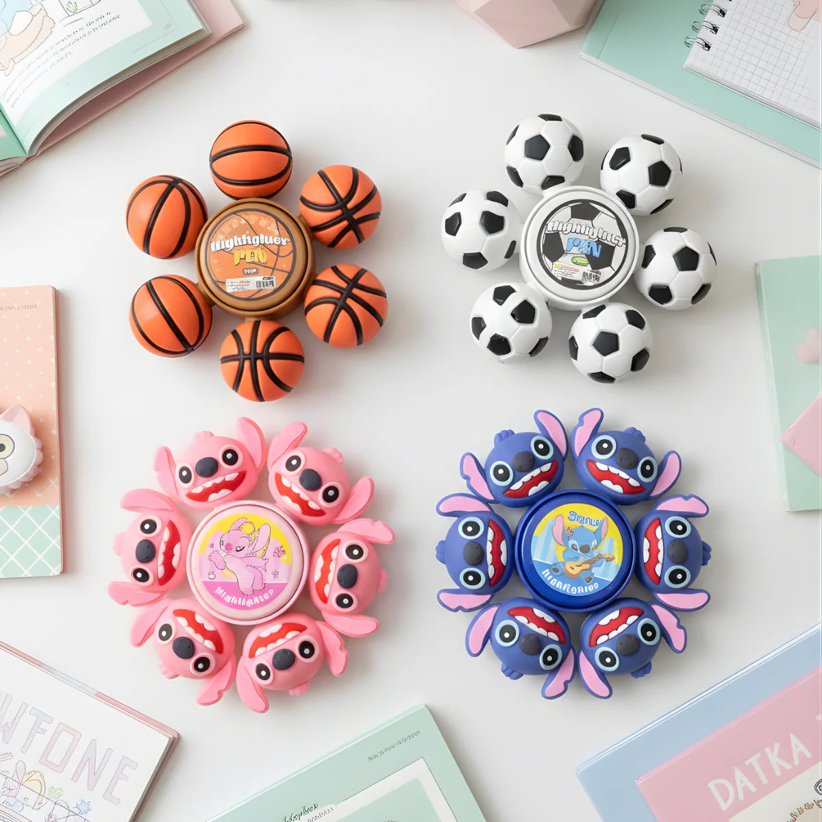 Fidget spinning highlighter