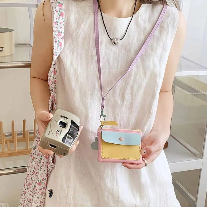 Korean Sleek Wallet With Strap