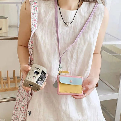 Korean Sleek Wallet With Strap