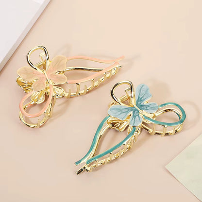Butterfly Bow Metal Hair Claw Clip Large
