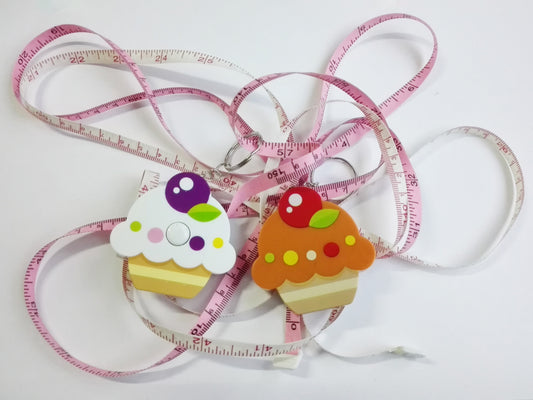 CupCake Shape Inch Tape With Keychain