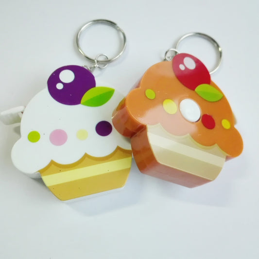 CupCake Shape Inch Tape With Keychain