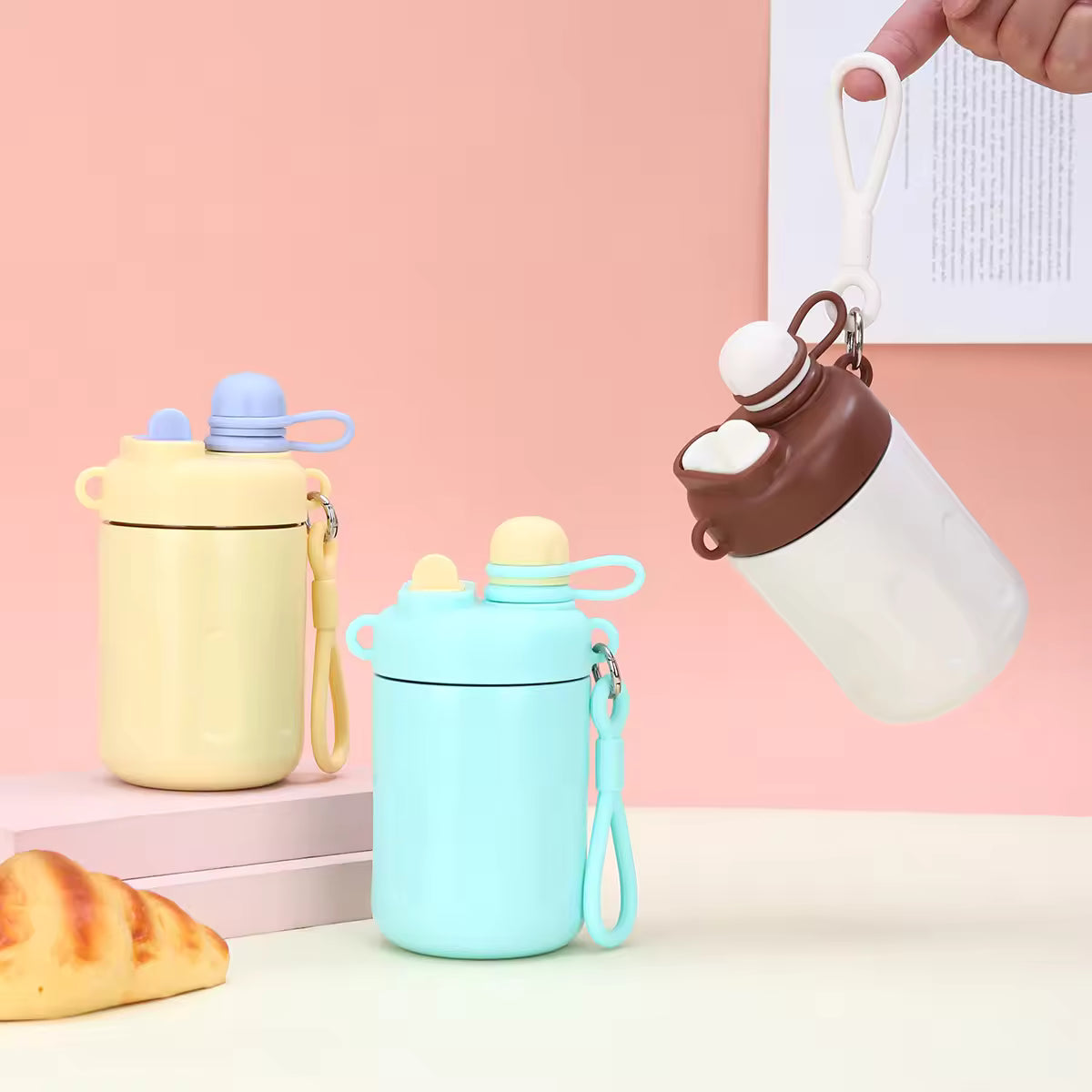 2 in 1 Pastel Stainless Steel Vaccum Sipper Bottle ( 500 ML )