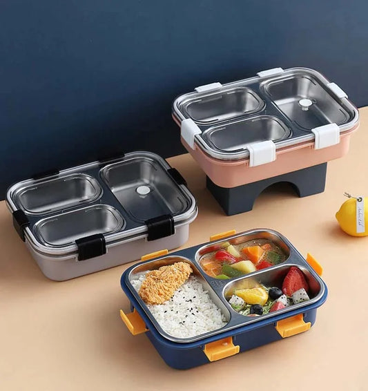 Double Decker 4 Compartment Insulated Bento Lunch Box