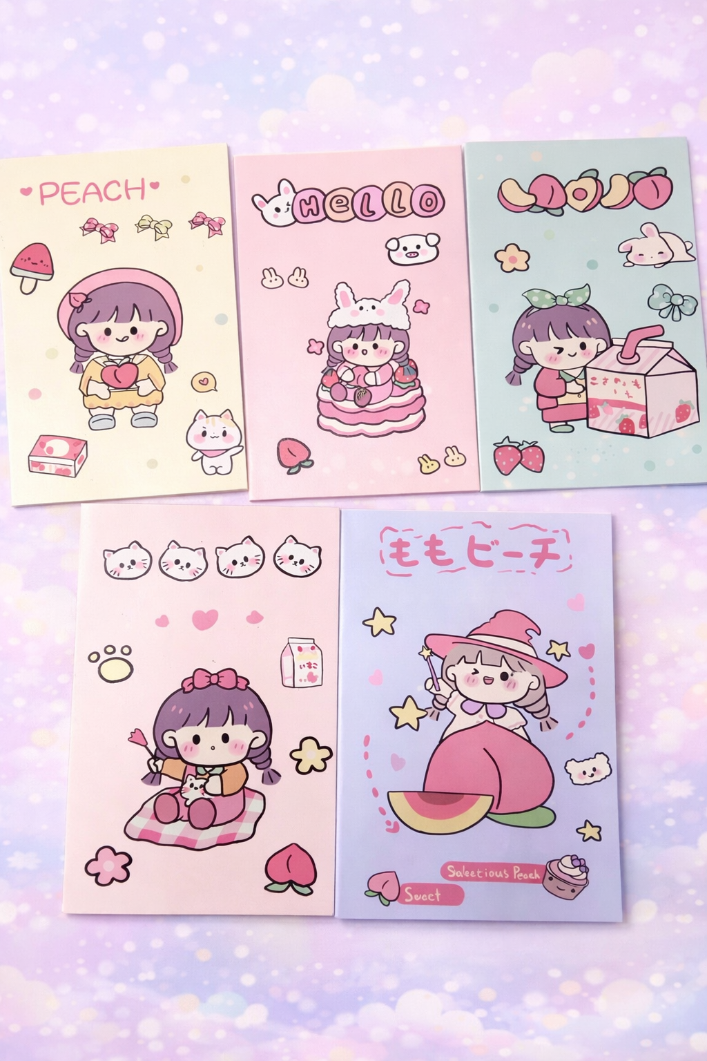 Kawaii A5 Notebok - 5 Pcs Set