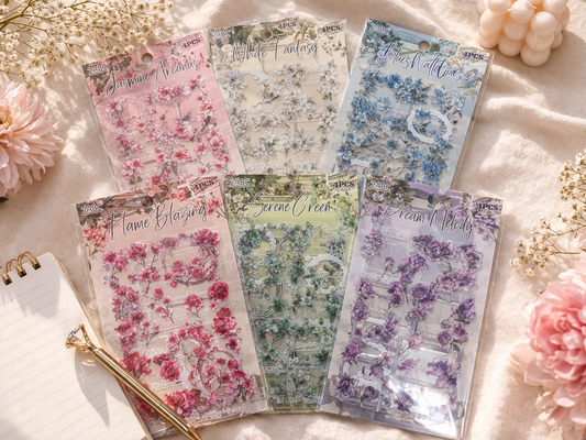 Dreamy Frame Flower Sticker - 4 Pcs