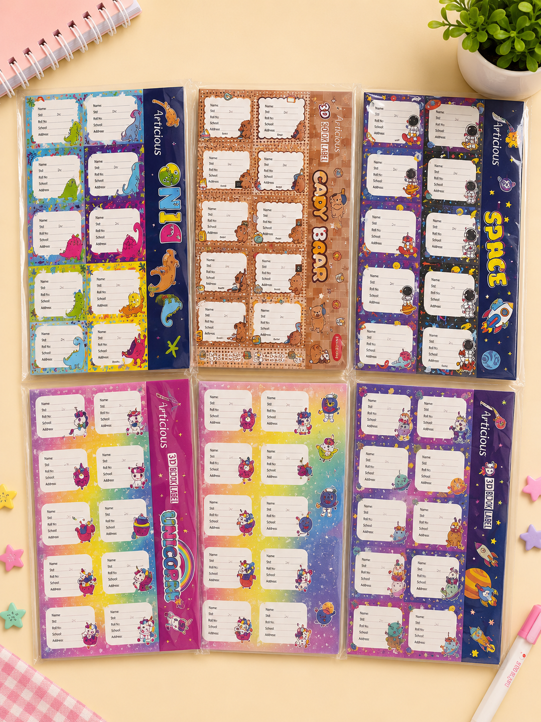 Back to School Book Labels - Set of 5 Sheets