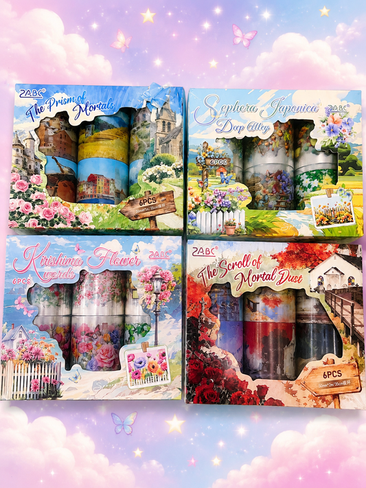 Tropical Sticker Roll Set - 6 Pcs
