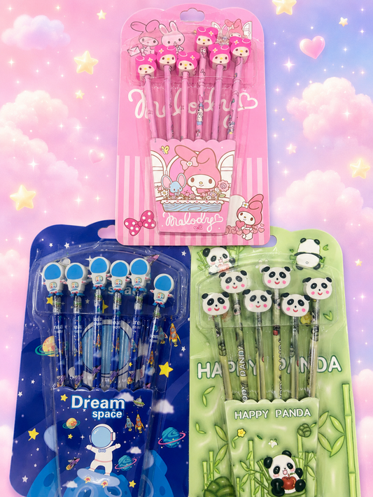 Cute Pencil with Eraser Topper