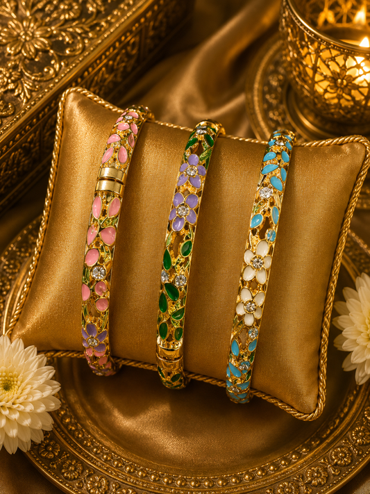 Enamel Flower Kada