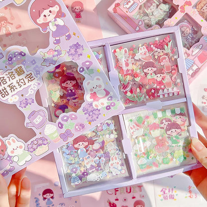 Kawaii QT Sticker Box - 100 Pcs