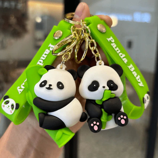 Chubby panda keychain