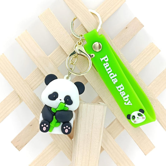 Chubby panda keychain